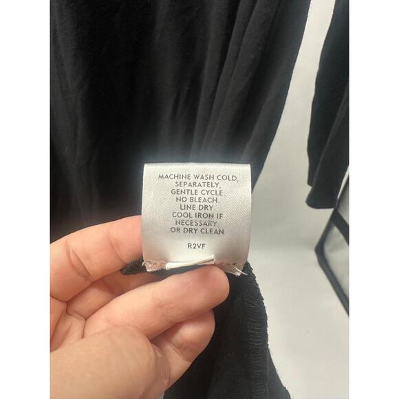 EILEEN FISHER Black Long Sleeve Loose Fit Turtleneck Dress Size Petite Medium - Picture 5 of 5